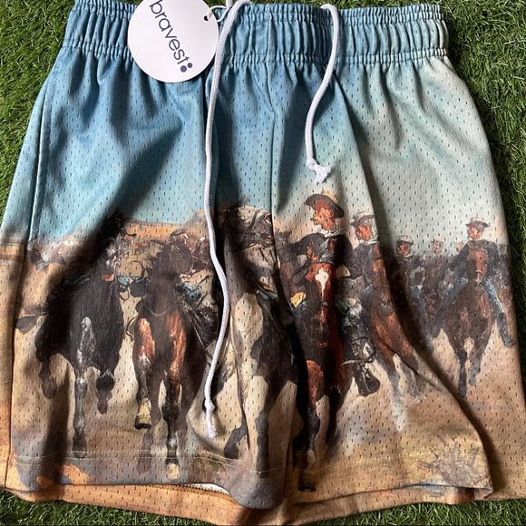 Bravest Studios SS21 Western Cowboy Horse Shorts Sz L